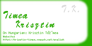 timea krisztin business card